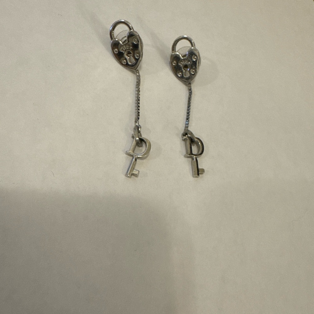 Christian Dior vintage heart and key earrings‎ - Picture 3 of 3